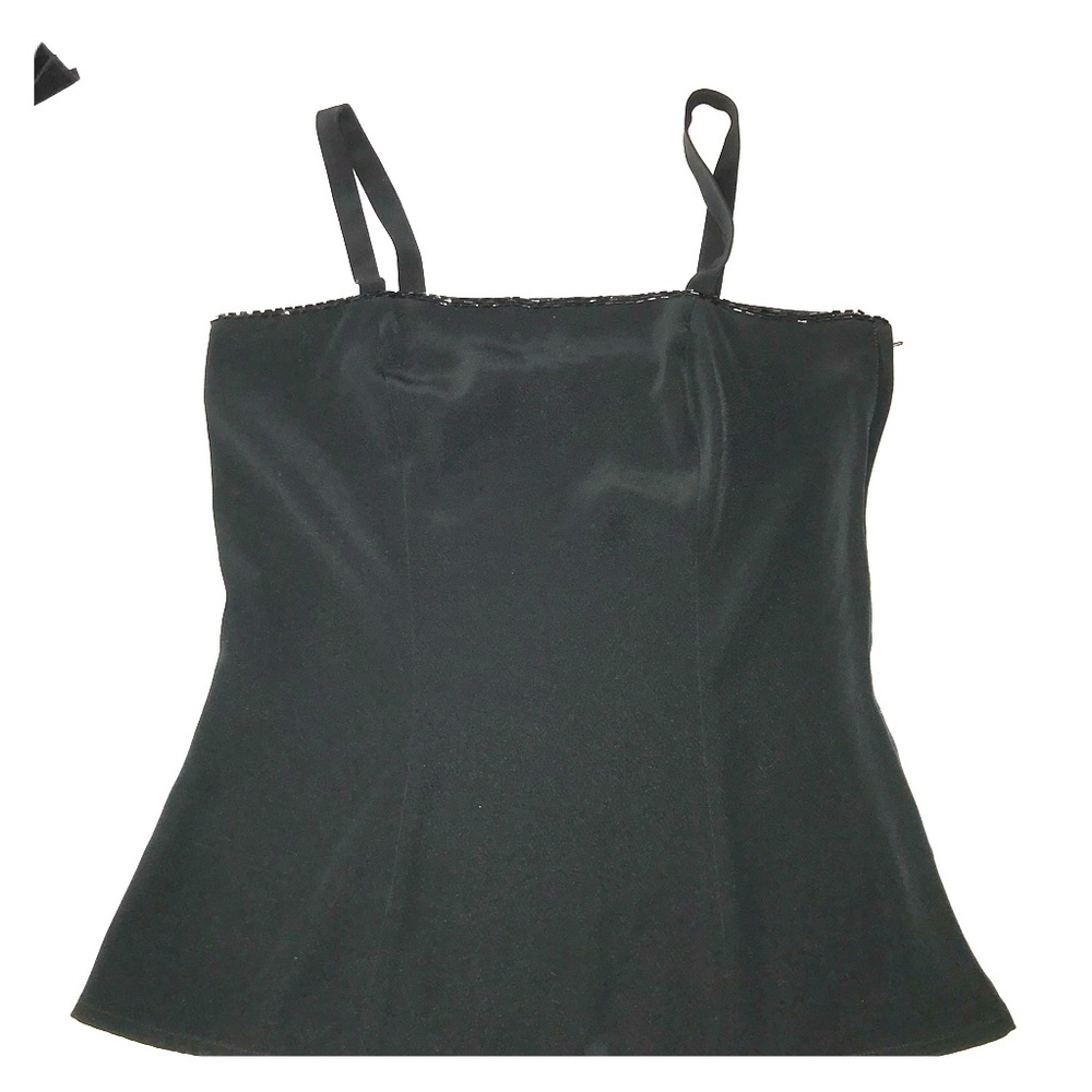 d'ore Black beaded tank size 6